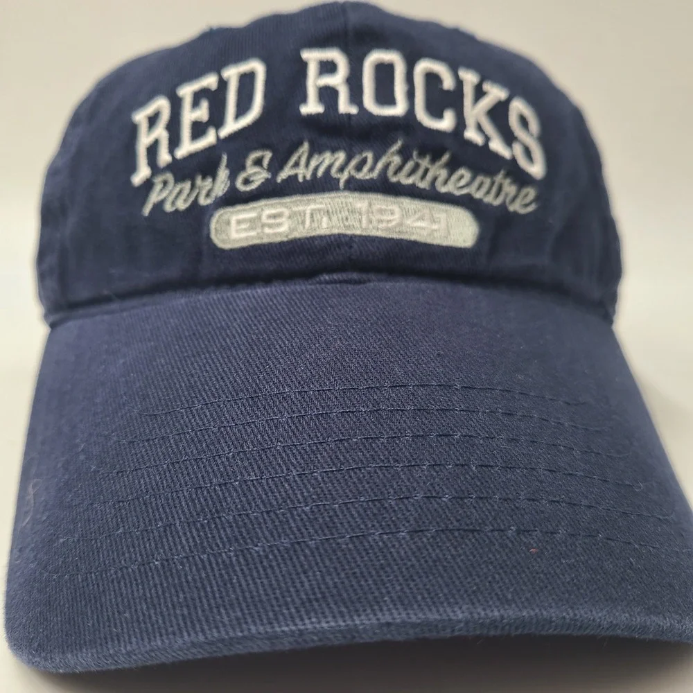 Youth Red Rocks Hat Adjustable Ouray Blue White Park & Amphitheatre Logo‎ Casual